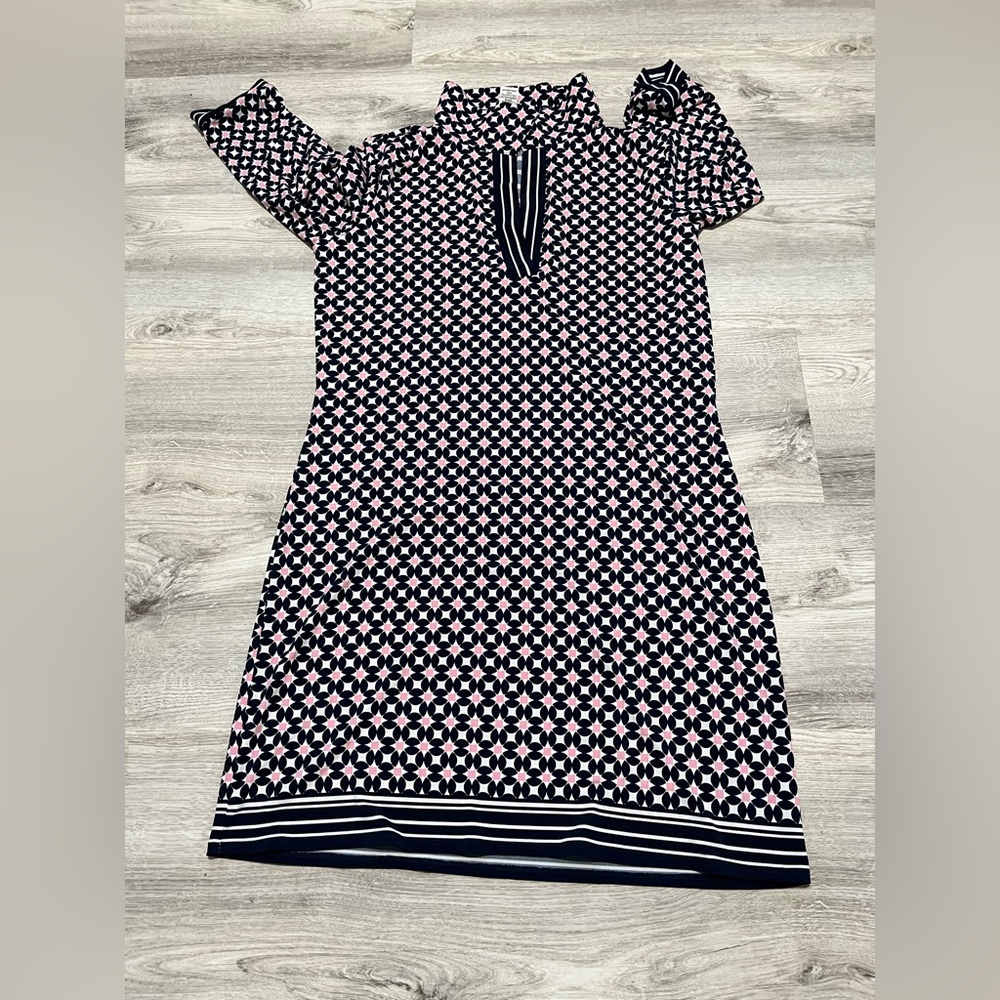 Max Studio Geometric Print Mock Neck Dress – Size M
